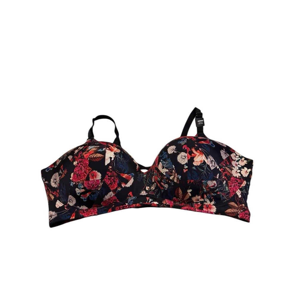 Torrid Curve Smoothing Wire Free Plunge Push Up Bra Size 46DDD NEW Floral